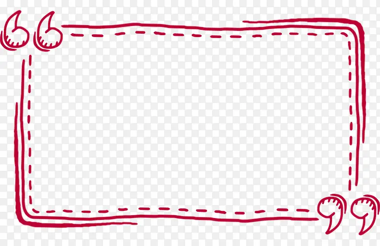 红色简约线条框架