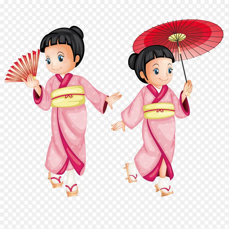 矢量日式女孩