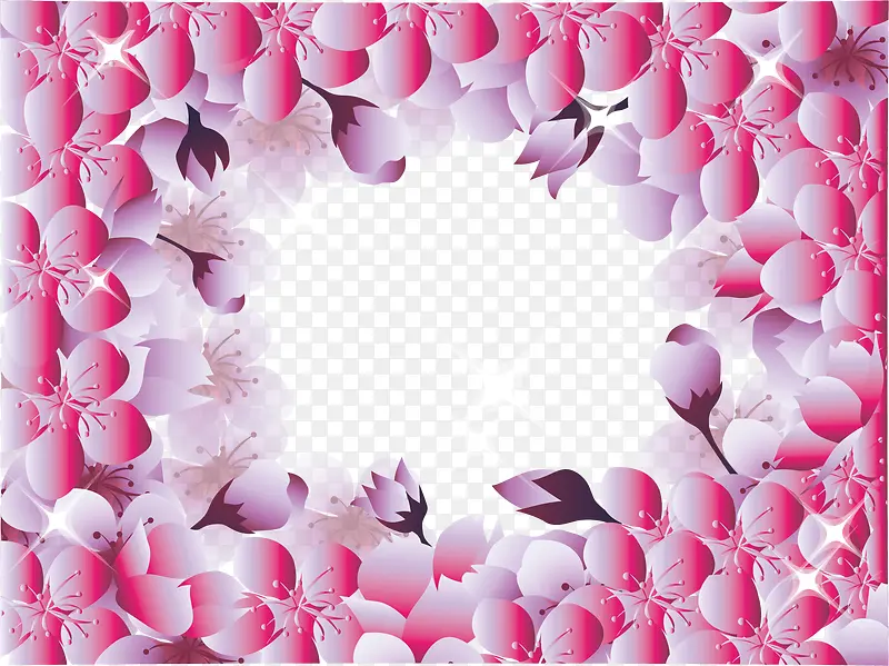 樱花边框底纹