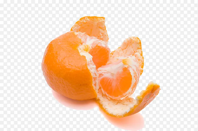 新鲜剥开的橙子