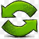 箭头刷新手绘网页图标集