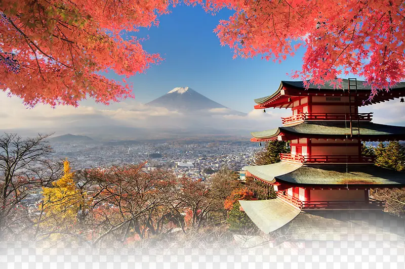 日本东京富士山著名景点旅游