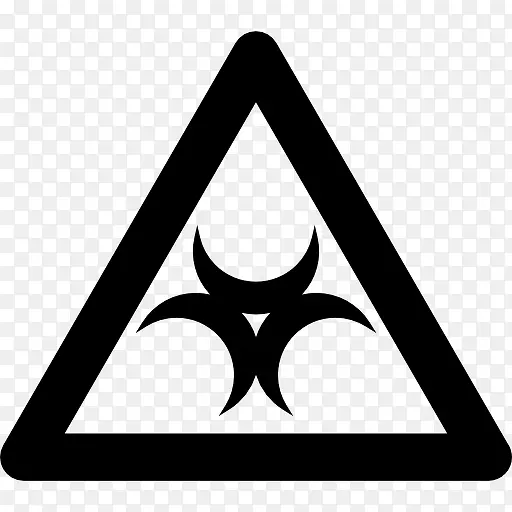 生物标志在一个三角形的轮廓图标