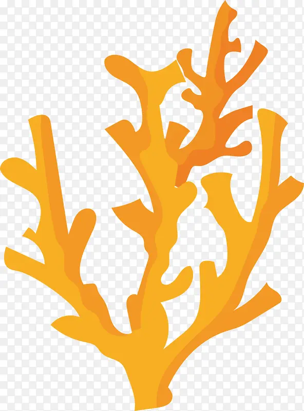 黄色立体海底珊瑚
