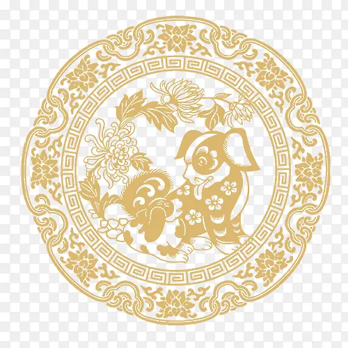 中国风狗年