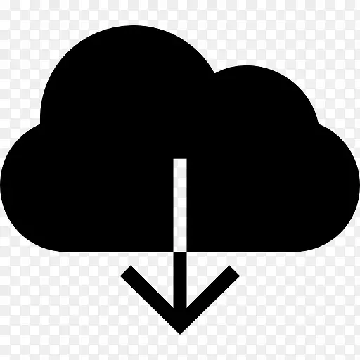 云下载黑色界面符号图标
