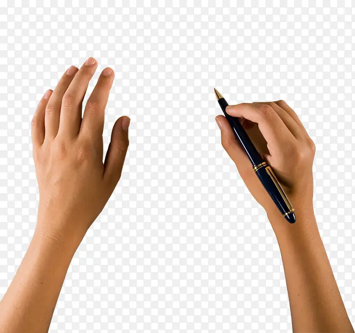创意摄影手势拿着钢笔