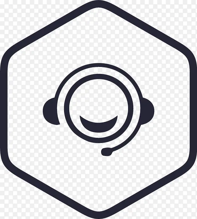 客服服务图标 简约风格 六边形耳机PNG图片素材下载_图片编号ygllvjwj-免抠素材网