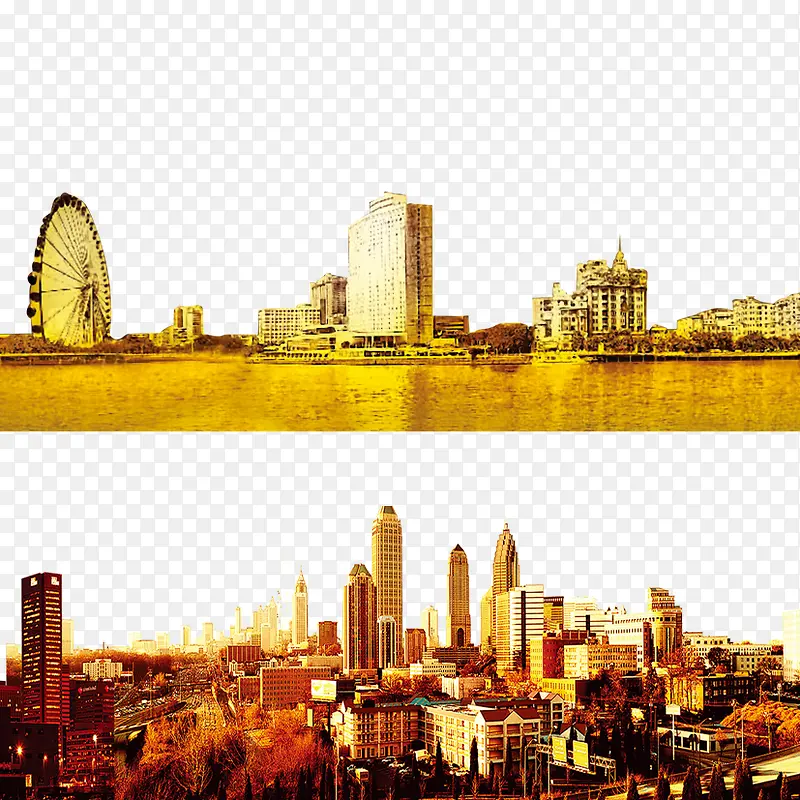 城市黄昏