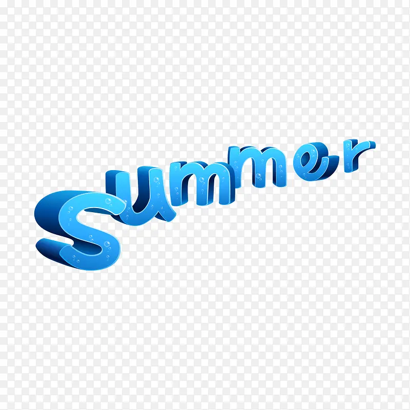 summer 立体字