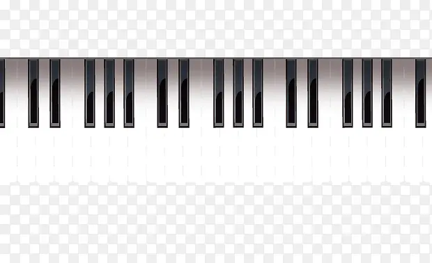 矢量黑白钢琴键