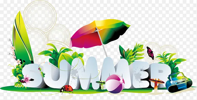 summer  夏天 字体  