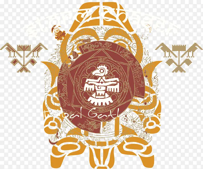 壁画天平原始人衣标袖标勋章免费
