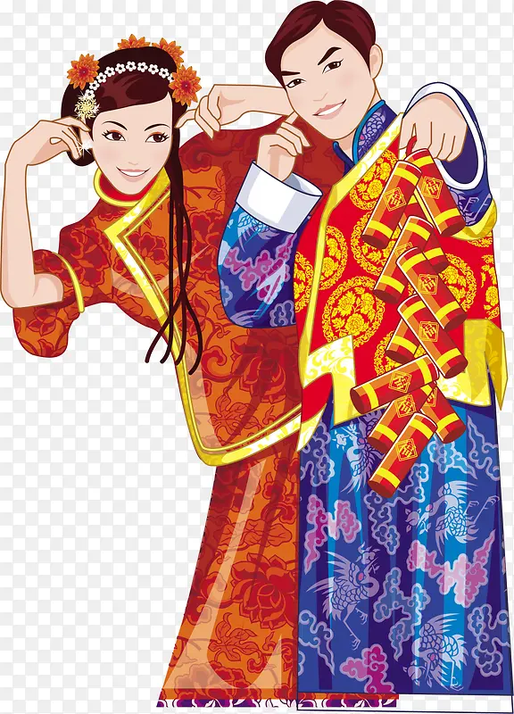 春节服饰男女情侣