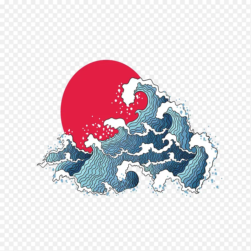 日本海上红日卡通画