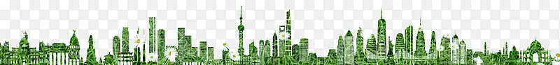 绿色城市剪影