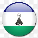 莱索托国旗国圆形世界旗