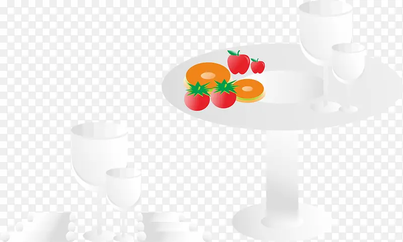 游戏桌子白色水果