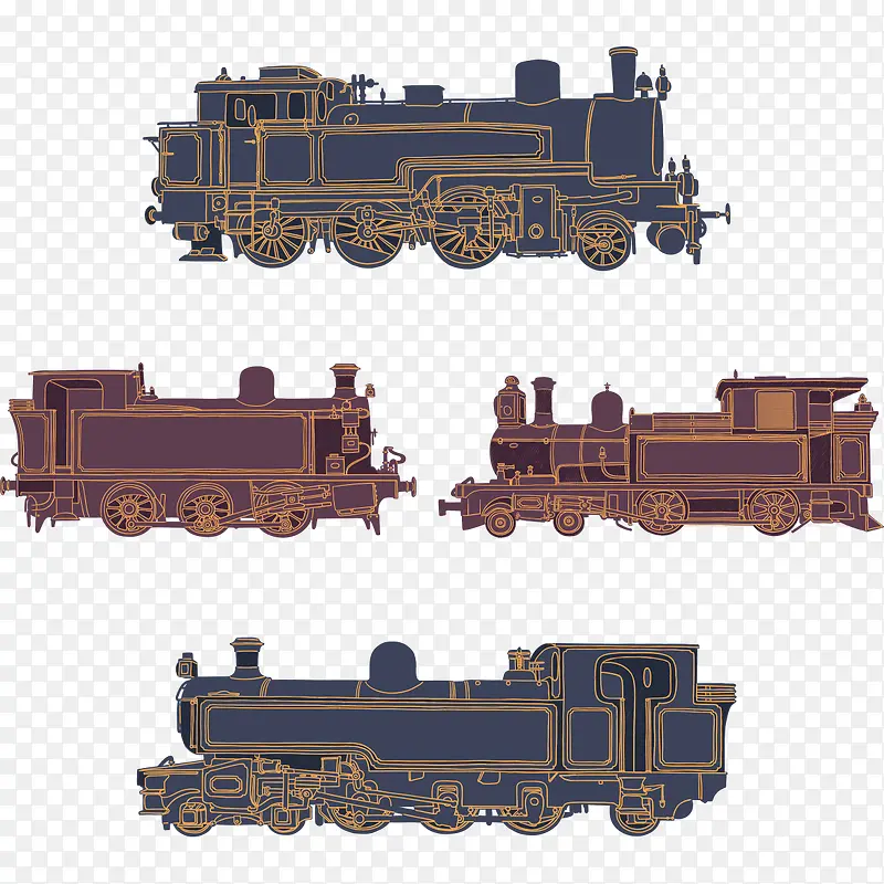 装饰插图老式火车