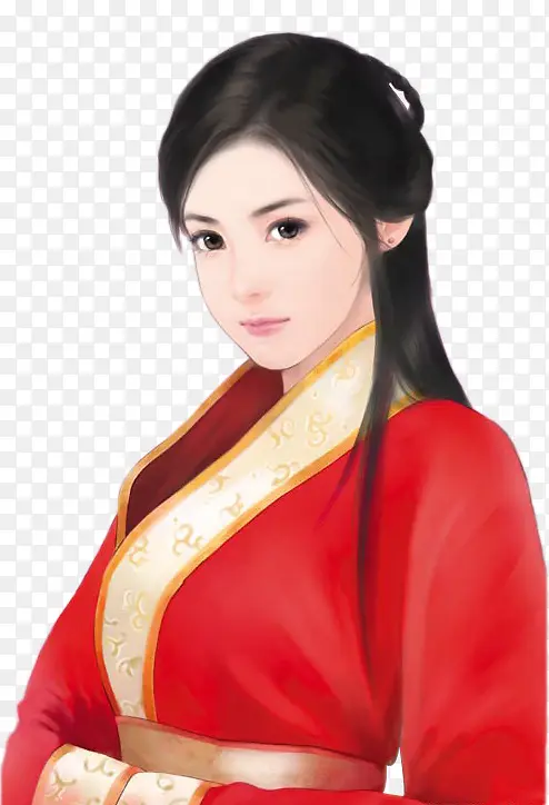 手绘美女人物