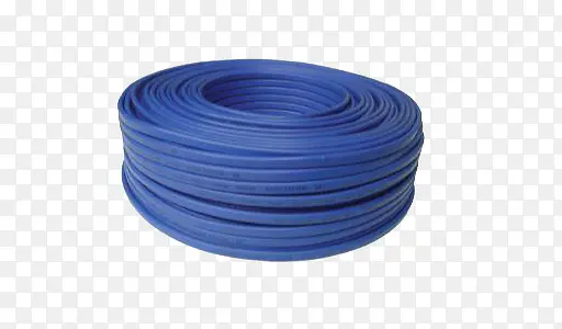 一捆蓝色电线电缆