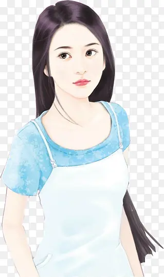 白裙清纯女子