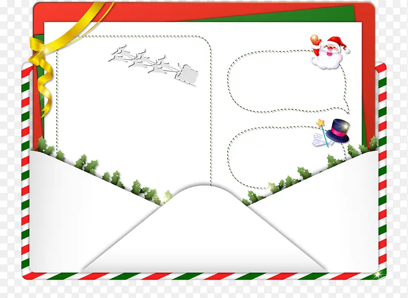 圣诞节雪人信封信件