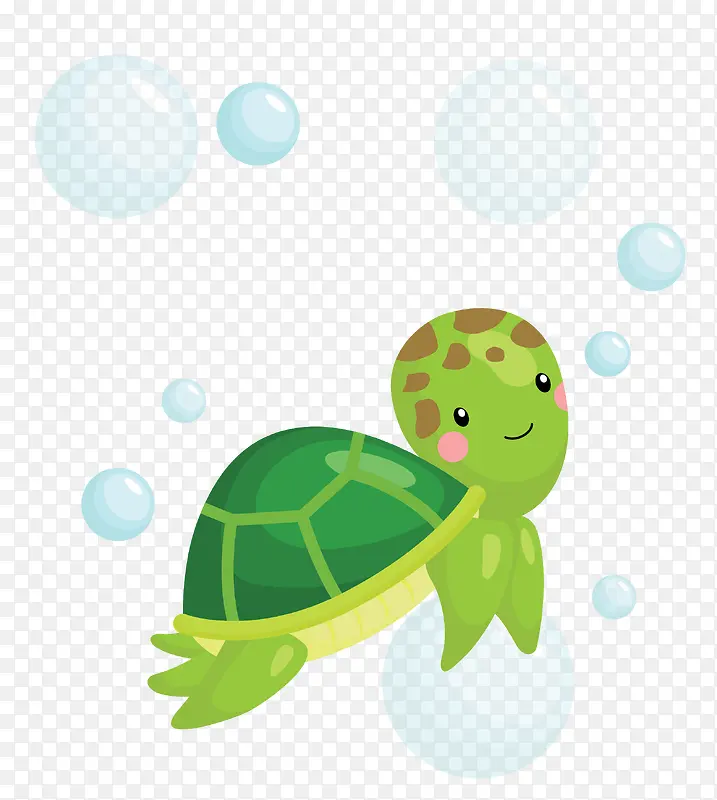 矢量绿色海龟素材