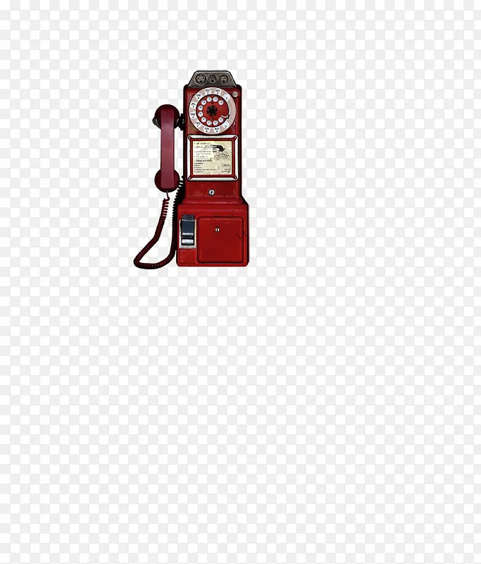 红色老式电话机，复古文艺装饰，