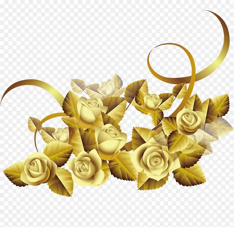 花，花朵，金色玫瑰花，淘宝素材