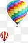 飘浮彩色绚丽热气球氢气球空中