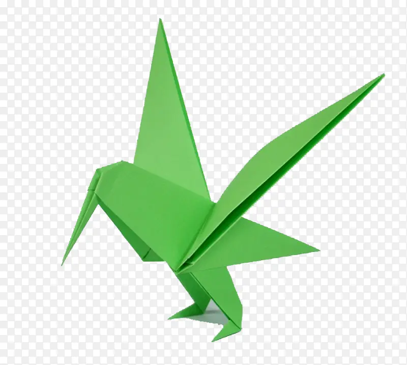 绿色纸鹤