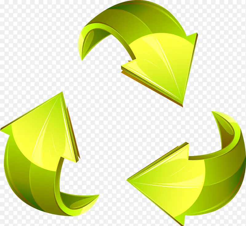 绿色回收图标素材图