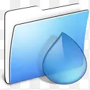 Aqua光滑文件夹激流图标