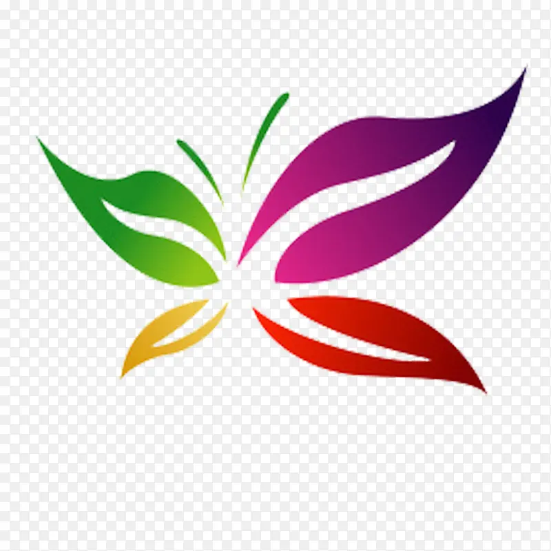 蝴蝶花型logo