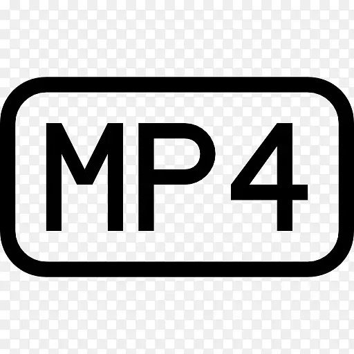 MP4文件圆角矩形卒中接口符号图标