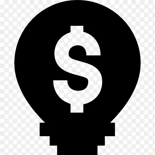 灯泡与美元符号图标