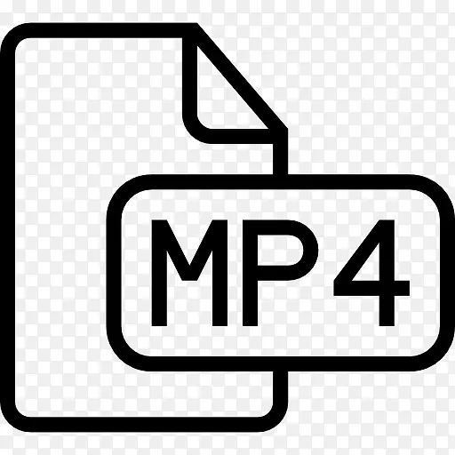 MP4文件概述了符号图标