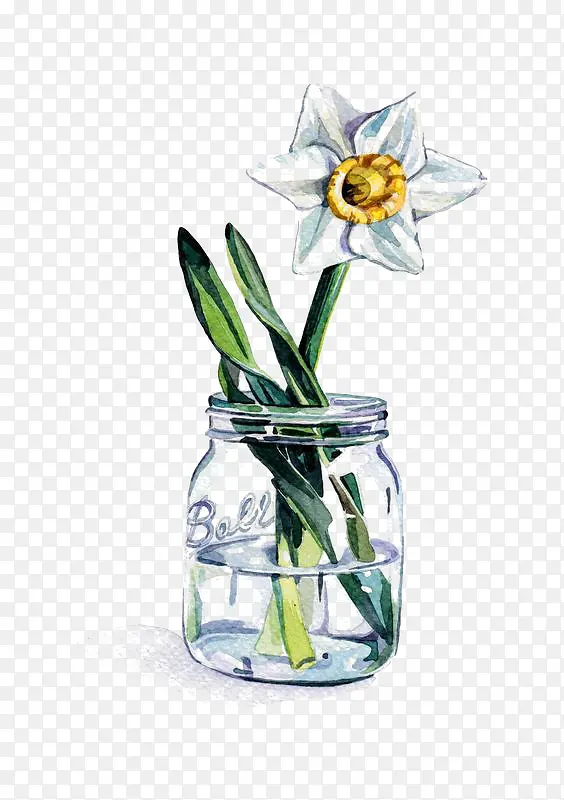 玻璃瓶里的小花