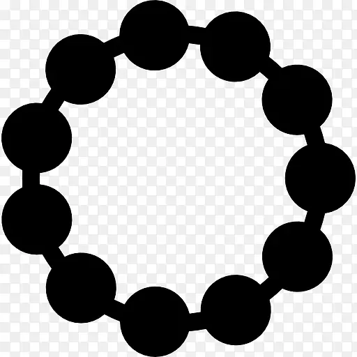 黑珍珠项链短圆形图标