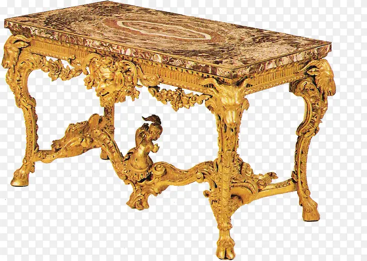 奢华金色方桌