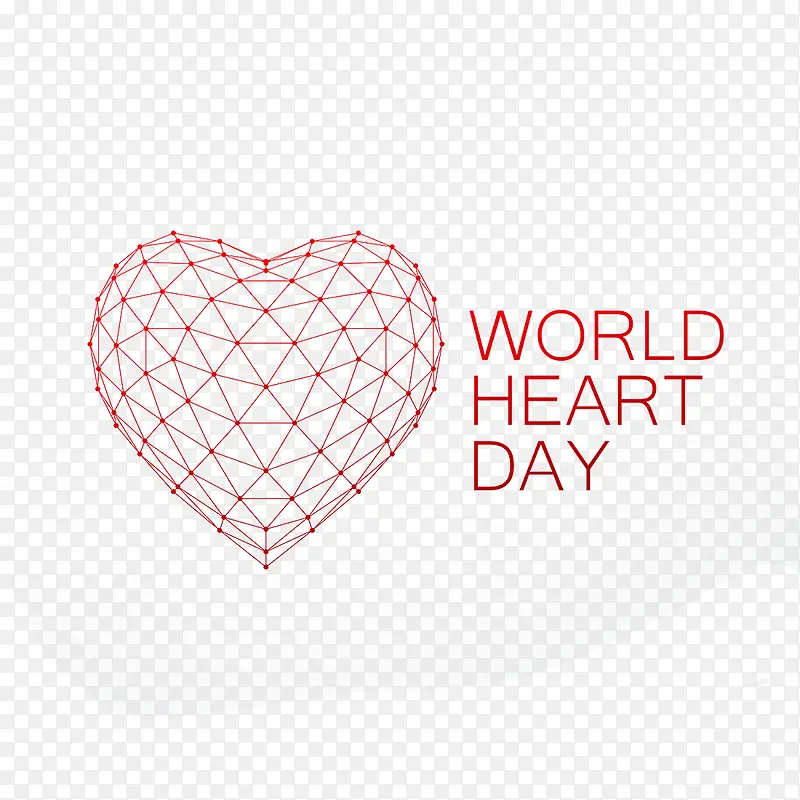 世界心脏日专用网状心脏素材
