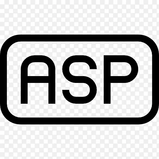 ASP文件的圆角矩形概述界面符号图标