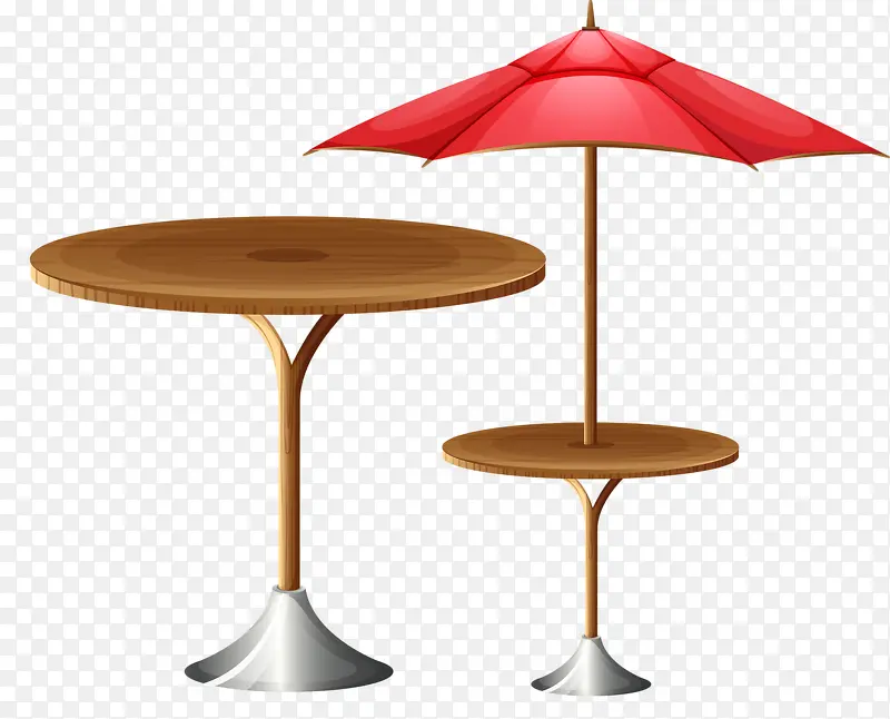 高圆桌和伞