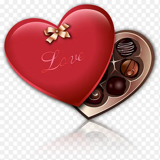 红色爱情爱心巧克力礼盒