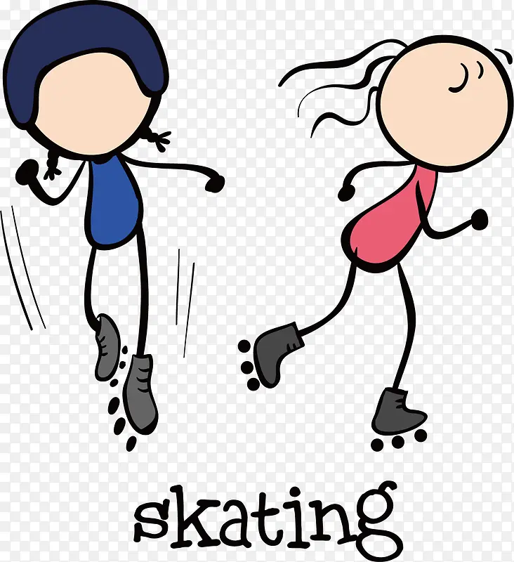 滑冰运动小人