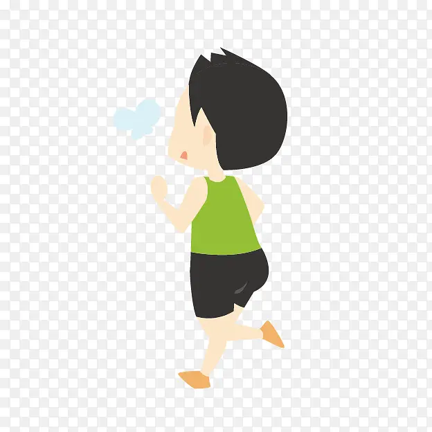 人物剪影素描手绘运动小人 跑步