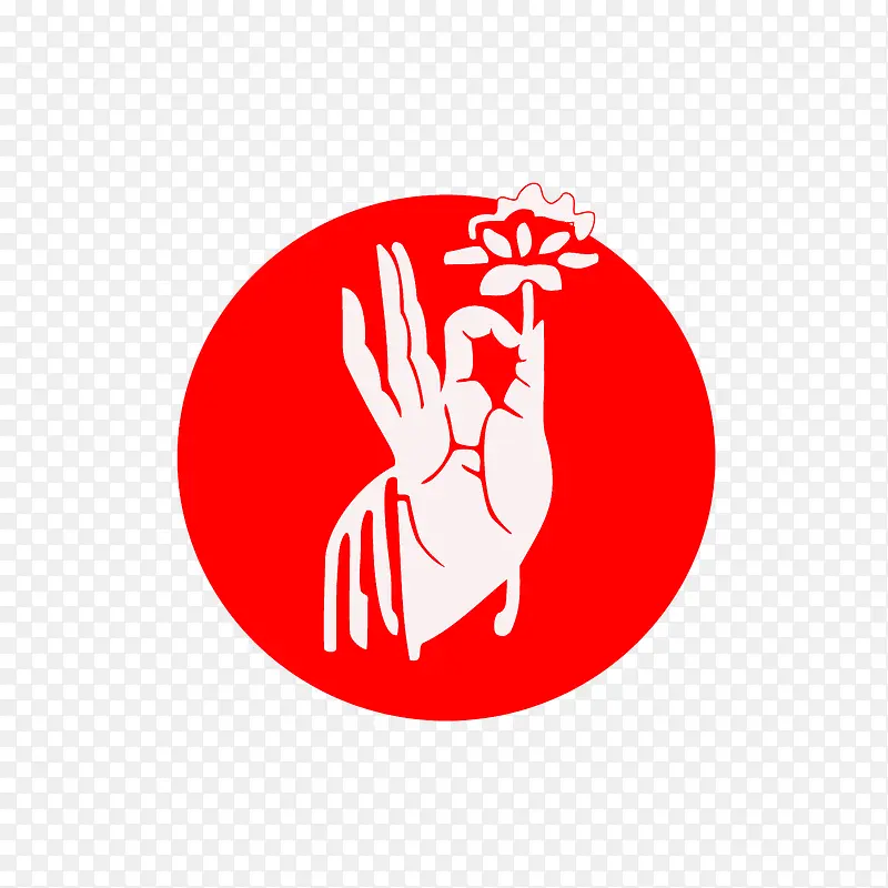 拿着莲花的菩萨手势