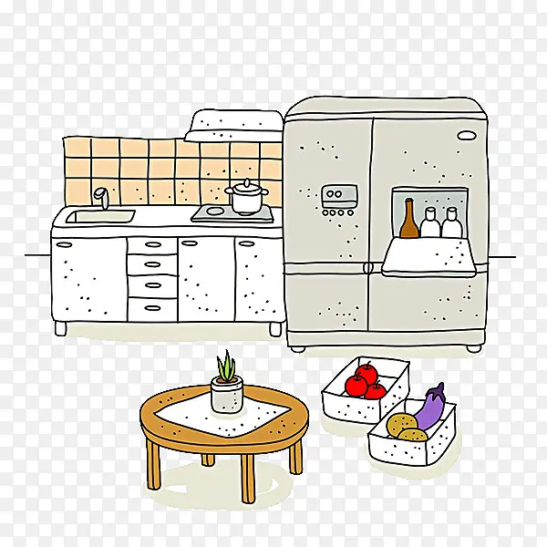 厨房插画