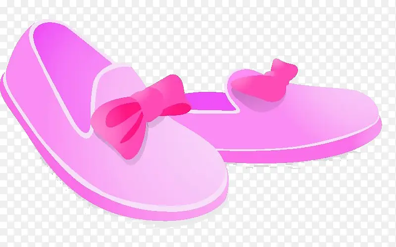 手绘粉色可爱鞋子素材
